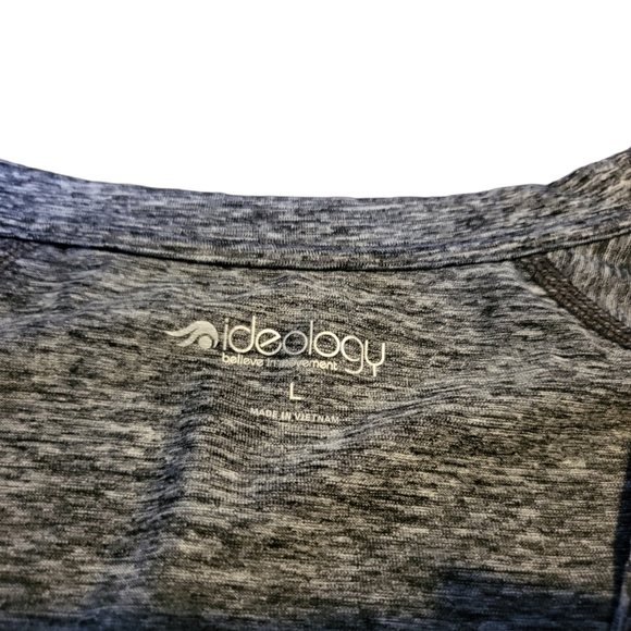 New Ideology Rapidry Performance V Neck Tee Large Grey Heathered Short Sleeve - Picture 4 of 9